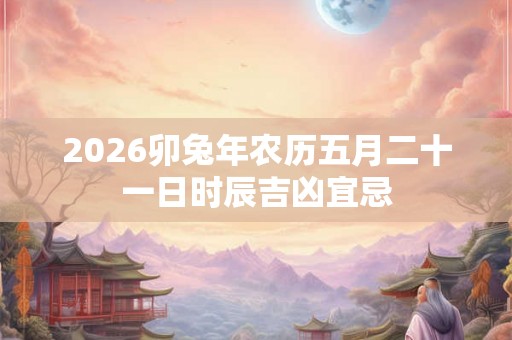 2026卯兔年农历五月二十一日时辰吉凶宜忌 2026卯兔年农历五月二十一日时辰吉凶宜忌