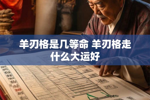 羊刃格是几等命 羊刃格走什么大运好 羊刃格是几等命 羊刃格走什么大运好