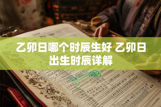乙卯日哪个时辰生好 乙卯日出生时辰详解 乙卯日哪个时辰生好 乙卯日出生时辰详解