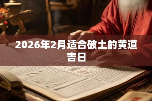 2026年2月适合破土的黄道吉日 2026年2月适合破土的黄道吉日