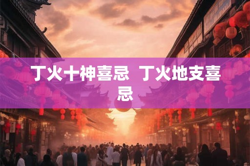 丁火十神喜忌  丁火地支喜忌