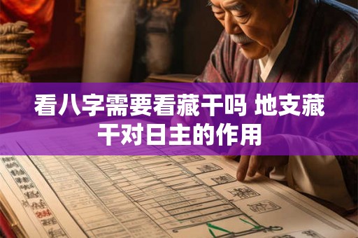 看八字需要看藏干吗 地支藏干对日主的作用 看八字需要看藏干吗 地支藏干对日主的作用