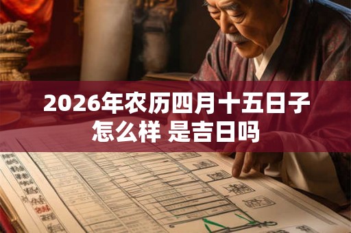 2026年农历四月十五日子怎么样 是吉日吗 2026年农历四月十五日子怎么样 是吉日吗