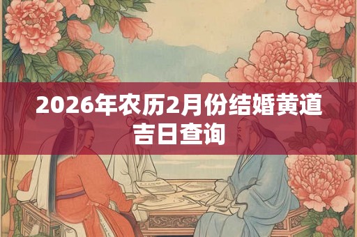 2026年农历2月份结婚黄道吉日查询 2026年农历2月份结婚黄道吉日查询