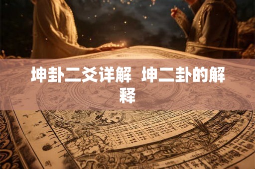 坤卦二爻详解 坤二卦的解释 坤卦二爻详解 坤二卦的解释
