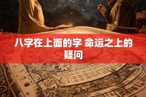 八字在上面的字 命运之上的疑问 八字在上面的字 命运之上的疑问