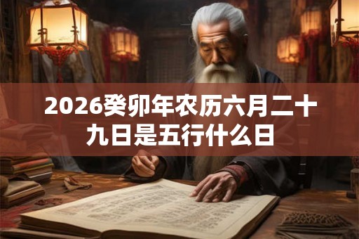 2026癸卯年农历六月二十九日是五行什么日 2026癸卯年农历六月二十九日是五行什么日