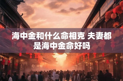 海中金和什么命相克 夫妻都是海中金命好吗 海中金和什么命相克 夫妻都是海中金命好吗