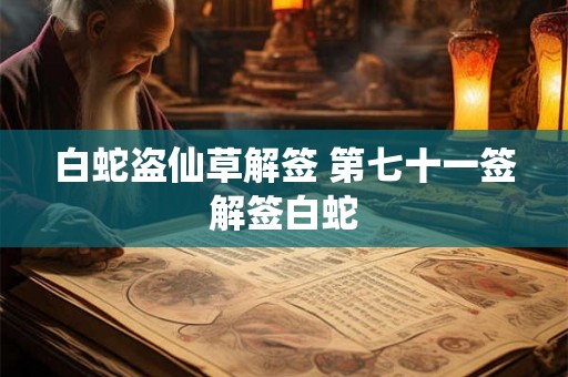 白蛇盗仙草解签 第七十一签解签白蛇 白蛇盗仙草解签 第七十一签解签白蛇