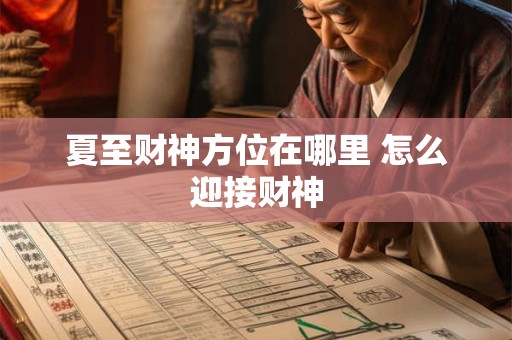 夏至财神方位在哪里 怎么迎接财神 夏至财神方位在哪里 怎么迎接财神