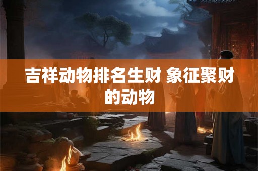 吉祥动物排名生财 象征聚财的动物 吉祥动物排名生财 象征聚财的动物