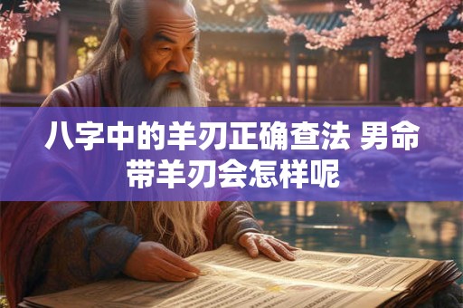 八字中的羊刃正确查法 男命带羊刃会怎样呢 八字中的羊刃正确查法 男命带羊刃会怎样呢