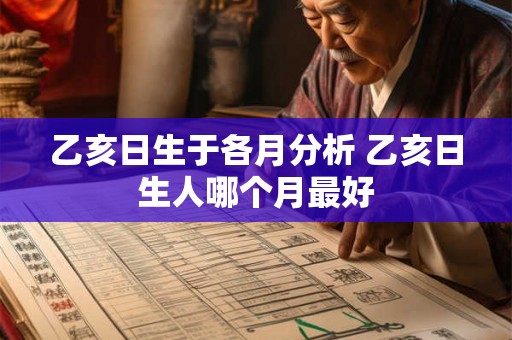 乙亥日生于各月分析 乙亥日生人哪个月最好 乙亥日生于各月分析 乙亥日生人哪个月最好