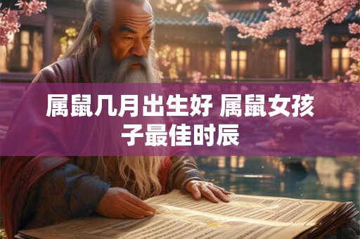 属鼠几月出生好 属鼠女孩子最佳时辰