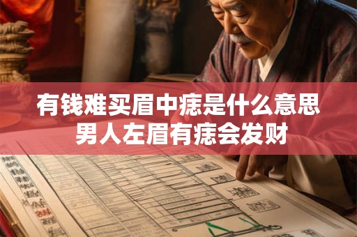 有钱难买眉中痣是什么意思 男人左眉有痣会发财