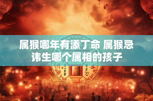属猴哪年有添丁命 属猴忌讳生哪个属相的孩子