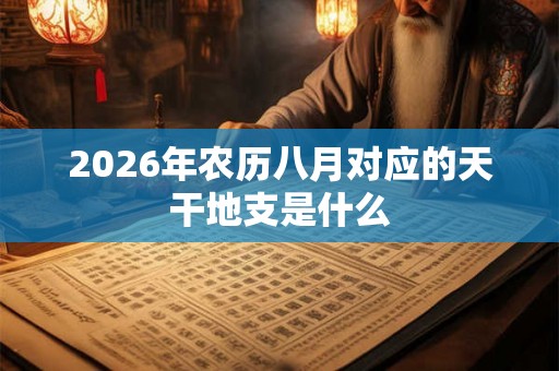 2026年农历八月对应的天干地支是什么 2026年农历八月对应的天干地支是什么