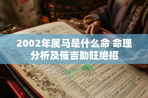 2002年属马是什么命 命理分析及催吉助旺绝招 2002年属马是什么命 命理分析及催吉助旺绝招
