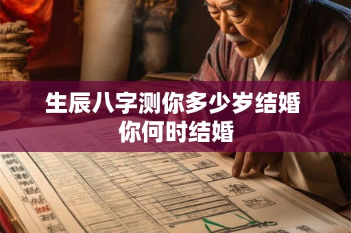 生辰八字测你多少岁结婚 你何时结婚 生辰八字测你多少岁结婚 你何时结婚
