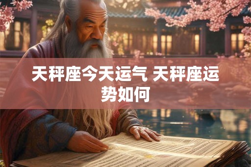 天秤座今天运气 天秤座运势如何 天秤座今天运气 天秤座运势如何