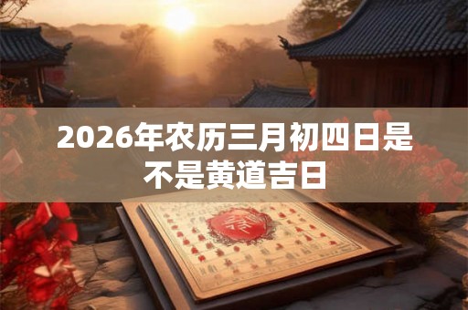 2026年农历三月初四日是不是黄道吉日