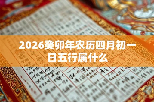 2026癸卯年农历四月初一日五行属什么