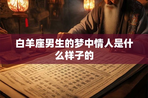 白羊座男生的梦中情人是什么样子的