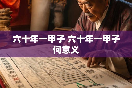 六十年一甲子 六十年一甲子何意义 六十年一甲子 六十年一甲子何意义