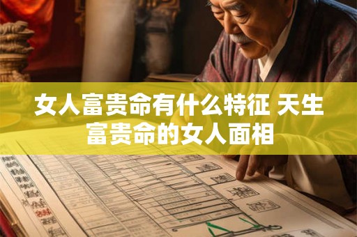 女人富贵命有什么特征 天生富贵命的女人面相 女人富贵命有什么特征 天生富贵命的女人面相