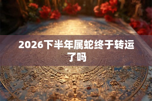 2026下半年属蛇终于转运了吗 2026下半年属蛇终于转运了吗