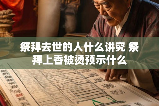 祭拜去世的人什么讲究 祭拜上香被烫预示什么
