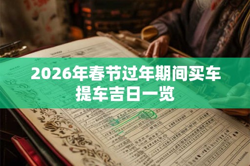 2026年春节过年期间买车提车吉日一览 2026年春节过年期间买车提车吉日一览