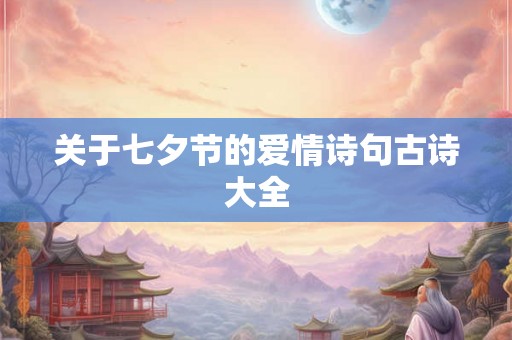 关于七夕节的爱情诗句古诗大全