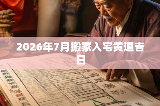 2026年7月搬家入宅黄道吉日 2026年7月搬家入宅黄道吉日