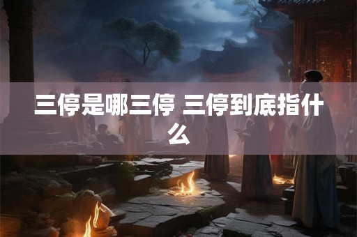 三停是哪三停 三停到底指什么 三停是哪三停 三停到底指什么