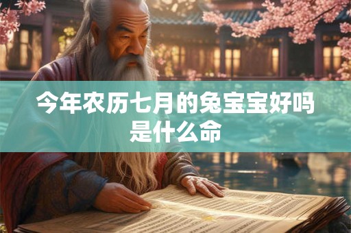 今年农历七月的兔宝宝好吗是什么命 今年农历七月的兔宝宝好吗是什么命