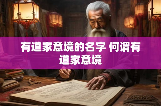 有道家意境的名字 何谓有道家意境 有道家意境的名字 何谓有道家意境