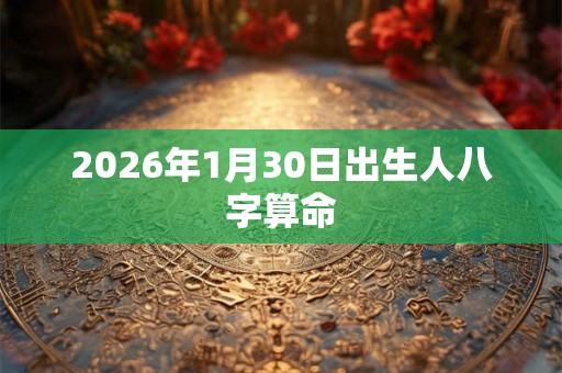 2026年1月30日出生人八字算命 2026年1月30日出生人八字算命