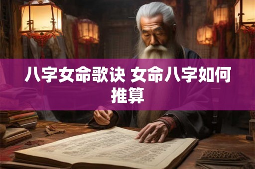 八字女命歌诀 女命八字如何推算 八字女命歌诀 女命八字如何推算
