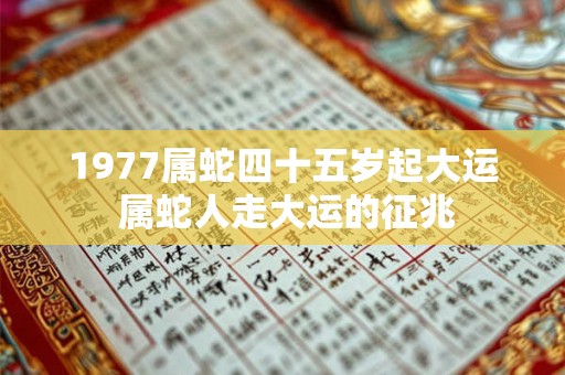 1977属蛇四十五岁起大运 属蛇人走大运的征兆 1977属蛇四十五岁起大运 属蛇人走大运的征兆