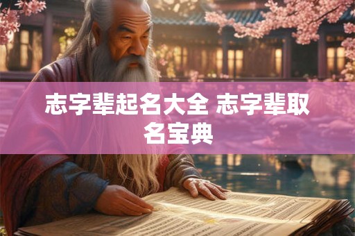 志字辈起名大全 志字辈取名宝典 志字辈起名大全 志字辈取名宝典