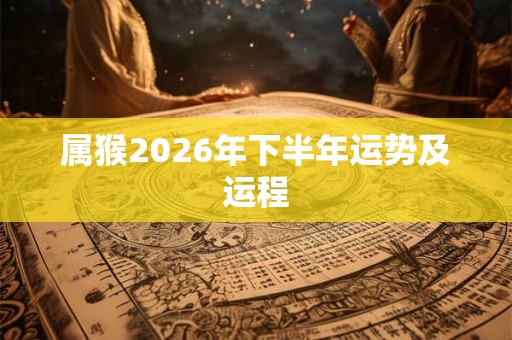 属猴2026年下半年运势及运程 属猴2026年下半年运势及运程