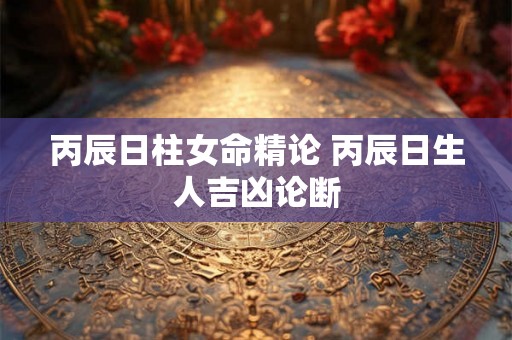 丙辰日柱女命精论 丙辰日生人吉凶论断
