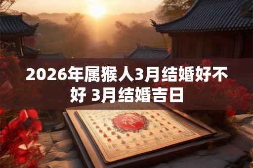 2026年属猴人3月结婚好不好 3月结婚吉日