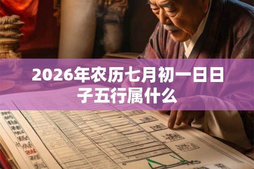 2026年农历七月初一日日子五行属什么 2026年农历七月初一日日子五行属什么