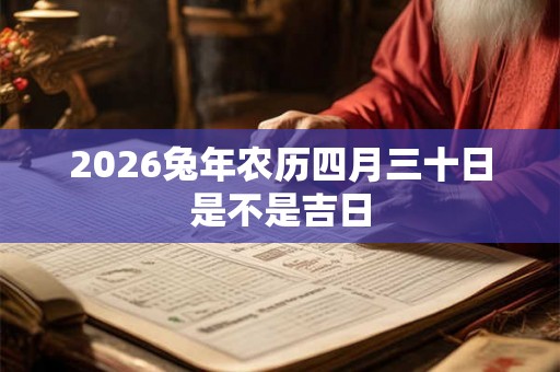 2026兔年农历四月三十日是不是吉日 2026兔年农历四月三十日是不是吉日