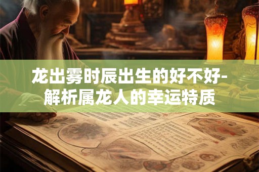 龙出雾时辰出生的好不好-解析属龙人的幸运特质 龙出雾时辰出生的好不好-解析属龙人的幸运特质