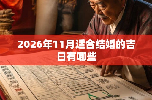 2026年11月适合结婚的吉日有哪些 2026年11月适合结婚的吉日有哪些