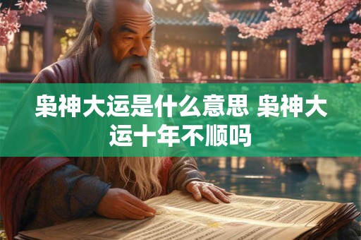 枭神大运是什么意思 枭神大运十年不顺吗