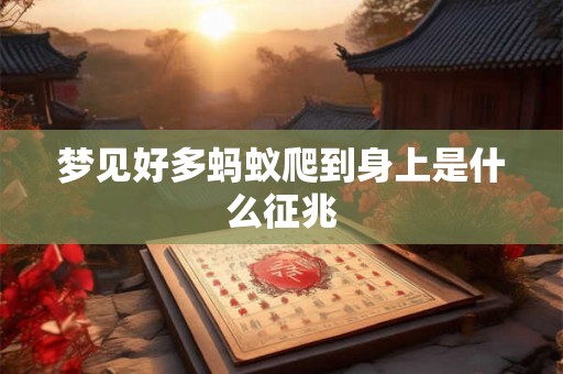 梦见好多蚂蚁爬到身上是什么征兆